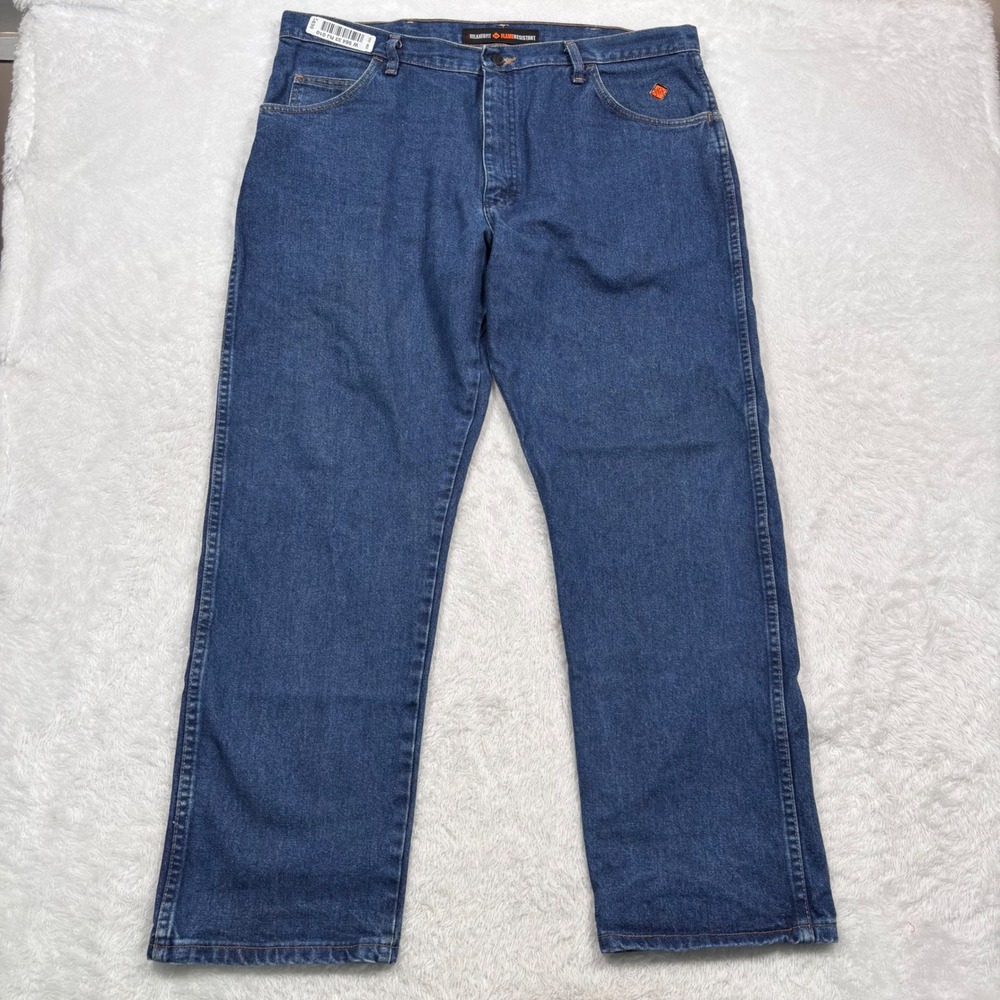 Wrangler FR Jeans Mens 40x32 Blue Relaxed Fit Flame Resistant NFPA 2112 Workwear - Picture 2 of 13